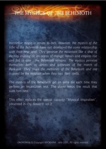 Mystic of Behemoth' - 2/2 profile card