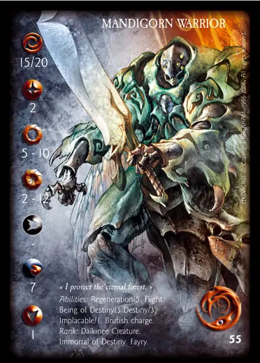 Mandigorn Warrior' - 1/1 profile card