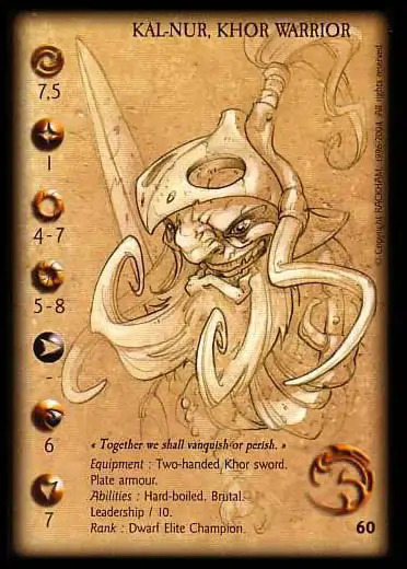 Kal-Nur, Khor warrior' - 1/1 profile card