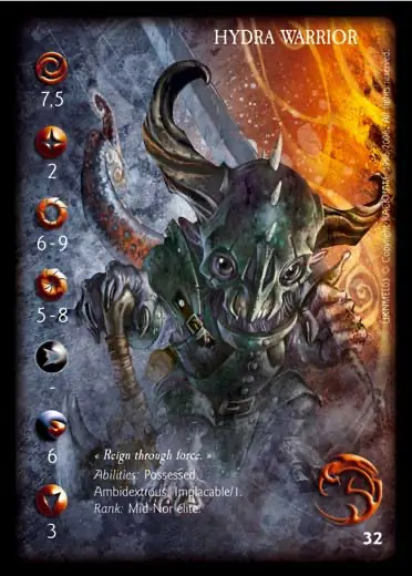 Hydra Warrior' - 1/1 profile card