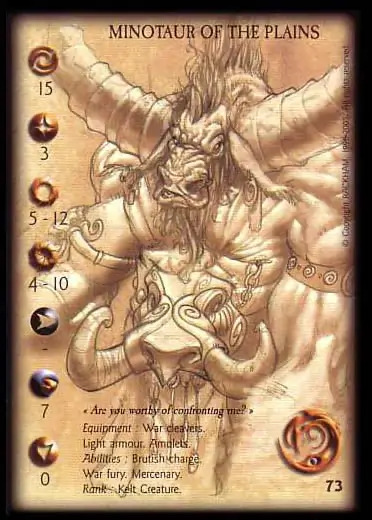 Minotaur of the Plains' - 1/1 profile card
