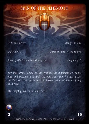 Confrontation spell card SKIN OF THE BEHOMOTH