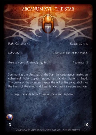 Confrontation spell card ARCANUM XVII: THE STAR