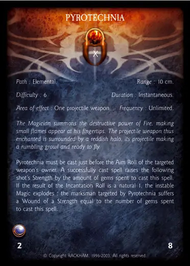 Confrontation spell card Pyrotechnia