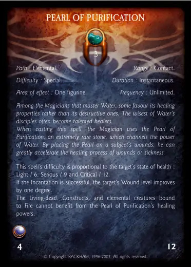 Confrontation spell card PEARL OF PURIFICATION