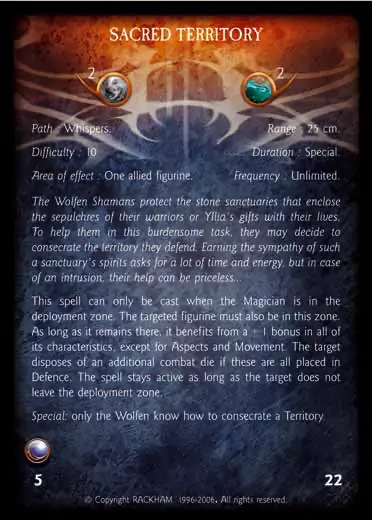 Confrontation spell card SACRED TERRITORY